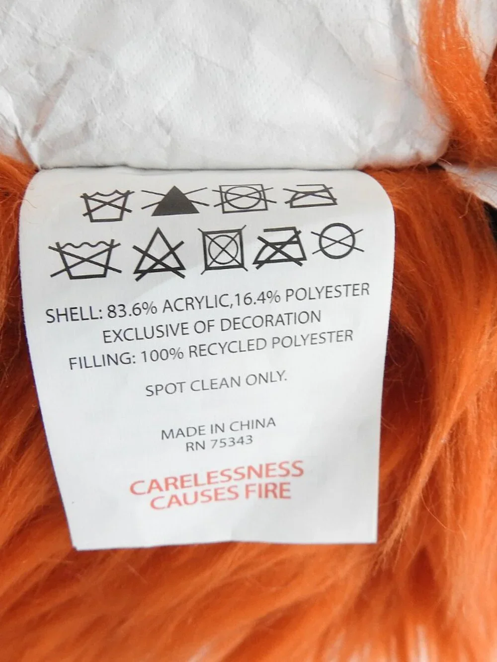NWT Cupcakes and Cashmere Fuzzy Pumpkin Jack-O-Lantern Pillow